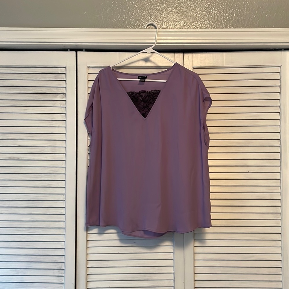 Purple sleeveless blouse, Size L, Torrid